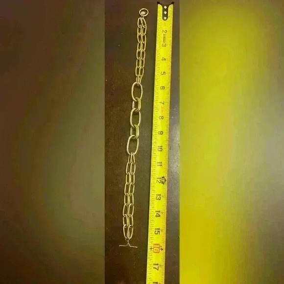 Anne Klein Womens vintage designer chunky paper clip toggle clasp necklace - Picture 7 of 8